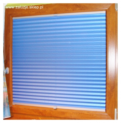 Niebieska plisa okienna  (rolety plisowane-najlepsze opinie wśród klientów)